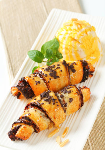 croissant de chocolate en freidora de aire